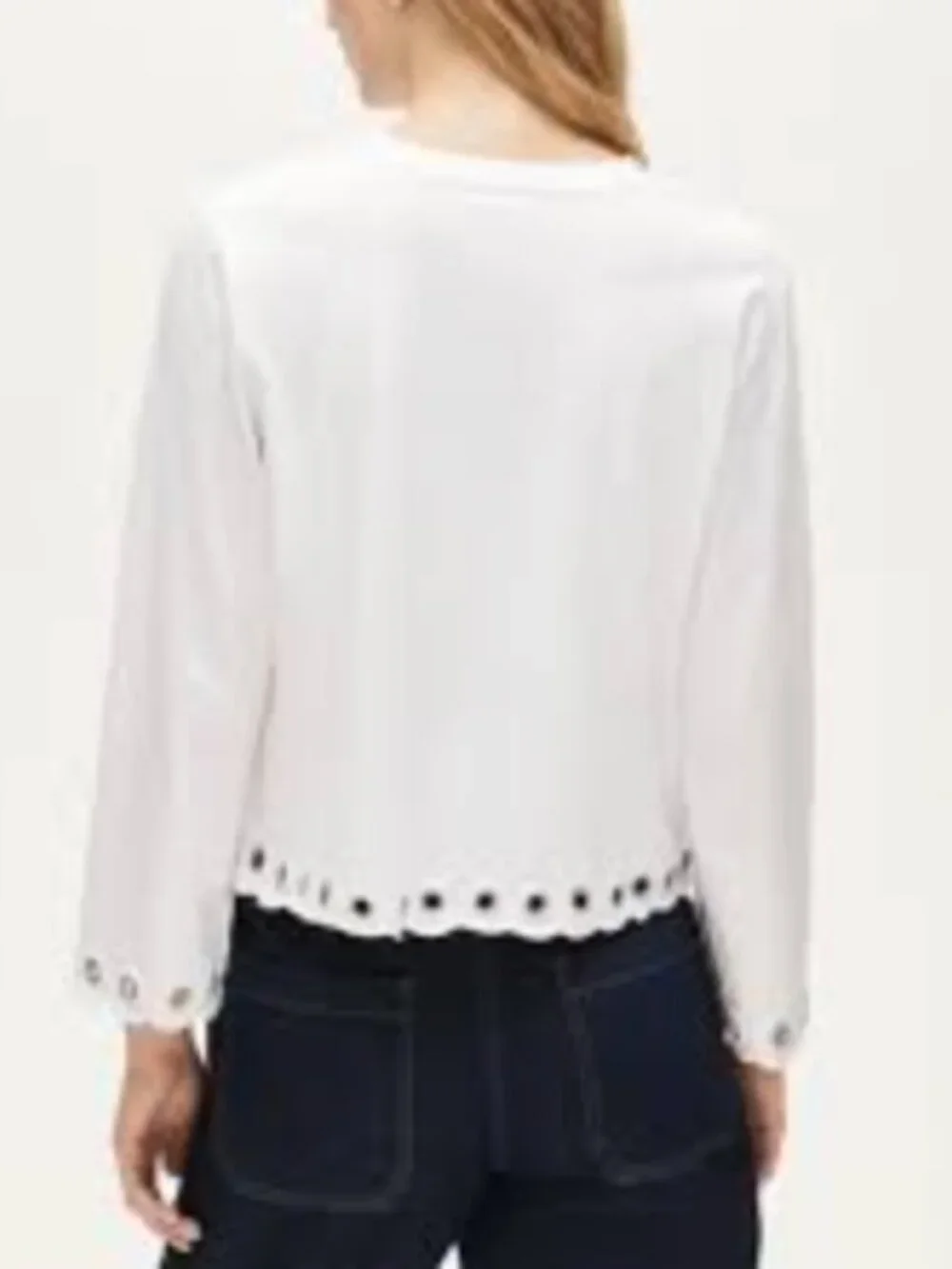 J. Crew Boyfriend jersey relaxed long-sleeve T-shirt with grommets